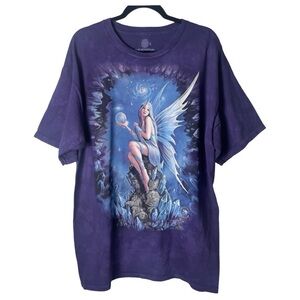 The Mountain New Anne Stokes Stargaze Purple Fairy Classic Tee Shirt l
